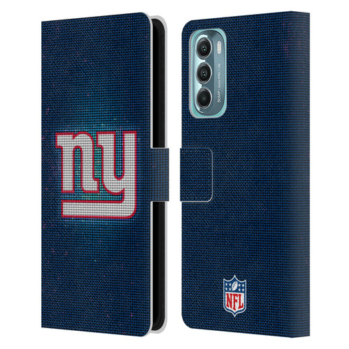 NFL New York Giants Artwork LED Leather Book Wallet Case Cover For Motorola Moto G Stylus 5G (2022)