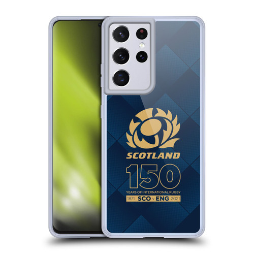 Scotland Rugby 150th Anniversary Halftone Soft Gel Case for Samsung Galaxy S21 Ultra 5G