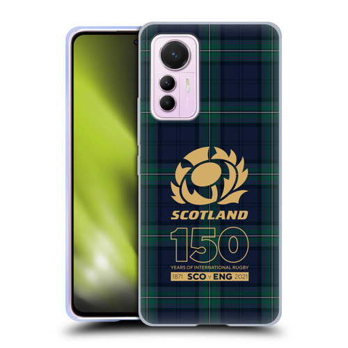 Scotland Rugby 150th Anniversary Tartan Soft Gel Case for Xiaomi 12 Lite