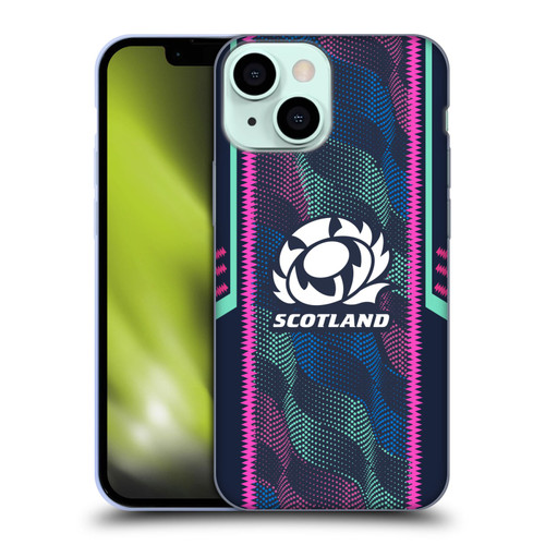 Scotland Rugby 2023/24 Crest Kit Wave Training Soft Gel Case for Apple iPhone 13 Mini