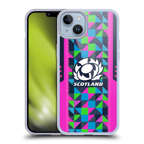 Scotland Rugby 2023/24 Crest Kit Neon Training Soft Gel Case for Apple iPhone 14 Plus