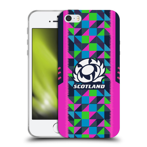 Scotland Rugby 2023/24 Crest Kit Neon Training Soft Gel Case for Apple iPhone 5 / 5s / iPhone SE 2016