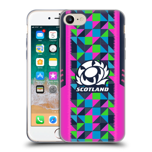 Scotland Rugby 2023/24 Crest Kit Neon Training Soft Gel Case for Apple iPhone 7 / 8 / SE 2020 & 2022