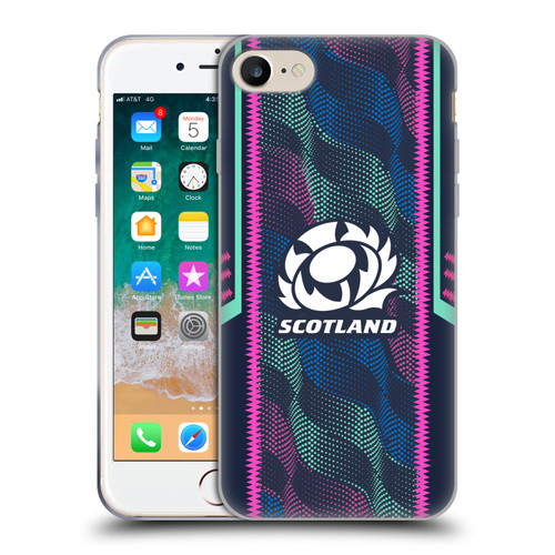 Scotland Rugby 2023/24 Crest Kit Wave Training Soft Gel Case for Apple iPhone 7 / 8 / SE 2020 & 2022