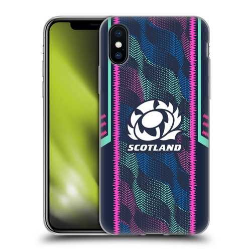 Scotland Rugby 2023/24 Crest Kit Wave Training Soft Gel Case for Apple iPhone X / iPhone XS