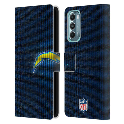 NFL Los Angeles Chargers Artwork LED Leather Book Wallet Case Cover For Motorola Moto G Stylus 5G (2022)