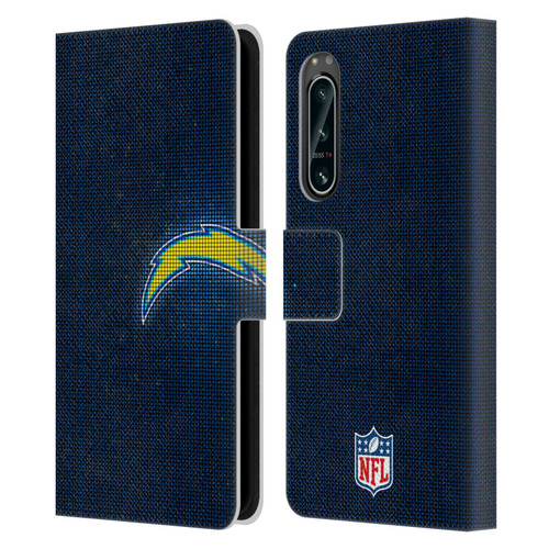 NFL Los Angeles Chargers Artwork LED Leather Book Wallet Case Cover For Sony Xperia 5 IV