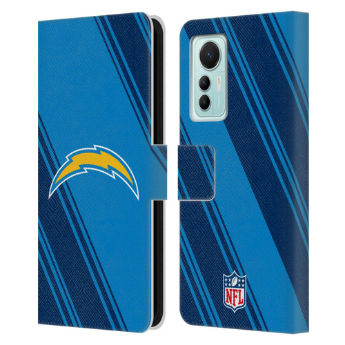 NFL Los Angeles Chargers Artwork Stripes Leather Book Wallet Case Cover For Xiaomi 12 Lite