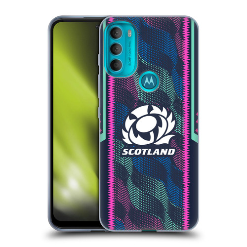 Scotland Rugby 2023/24 Crest Kit Wave Training Soft Gel Case for Motorola Moto G71 5G