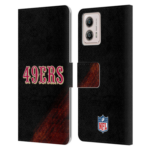 NFL San Francisco 49Ers Logo Blur Leather Book Wallet Case Cover For Motorola Moto G53 5G