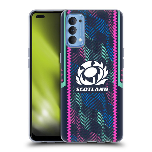 Scotland Rugby 2023/24 Crest Kit Wave Training Soft Gel Case for OPPO Reno 4 5G