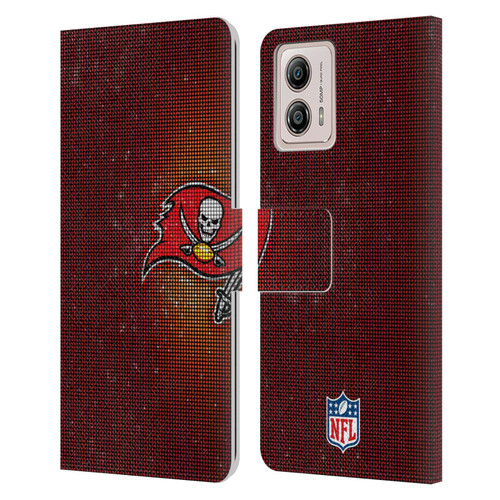 NFL Tampa Bay Buccaneers Artwork LED Leather Book Wallet Case Cover For Motorola Moto G53 5G