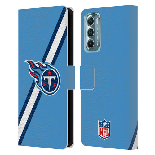 NFL Tennessee Titans Logo Stripes Leather Book Wallet Case Cover For Motorola Moto G Stylus 5G (2022)