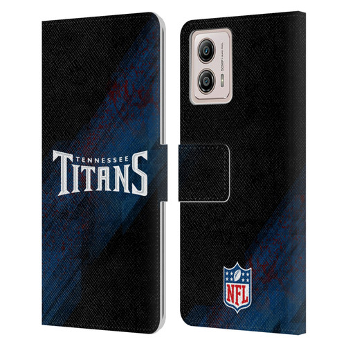 NFL Tennessee Titans Logo Blur Leather Book Wallet Case Cover For Motorola Moto G53 5G