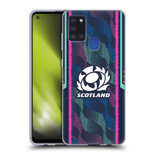Scotland Rugby 2023/24 Crest Kit Wave Training Soft Gel Case for Samsung Galaxy A21s (2020)