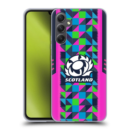 Scotland Rugby 2023/24 Crest Kit Neon Training Soft Gel Case for Samsung Galaxy A34 5G