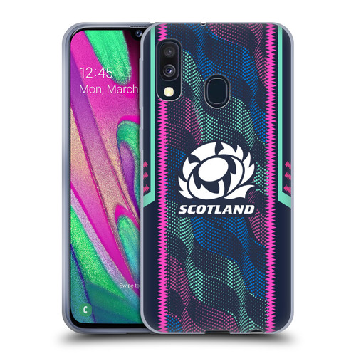 Scotland Rugby 2023/24 Crest Kit Wave Training Soft Gel Case for Samsung Galaxy A40 (2019)