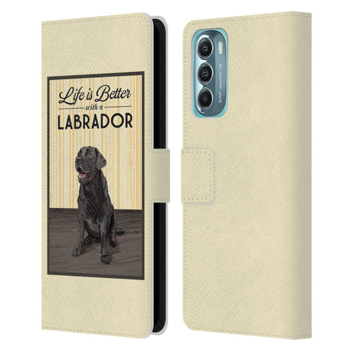 Lantern Press Dog Collection Labrador Leather Book Wallet Case Cover For Motorola Moto G Stylus 5G (2022)