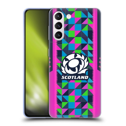 Scotland Rugby 2023/24 Crest Kit Neon Training Soft Gel Case for Samsung Galaxy S21+ 5G