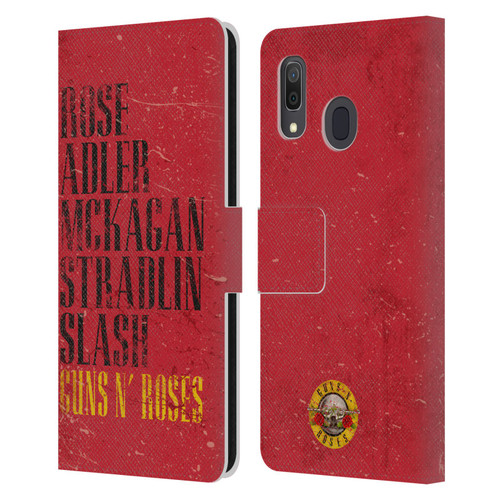 Guns N' Roses Vintage Names Leather Book Wallet Case Cover For Samsung Galaxy A33 5G (2022)