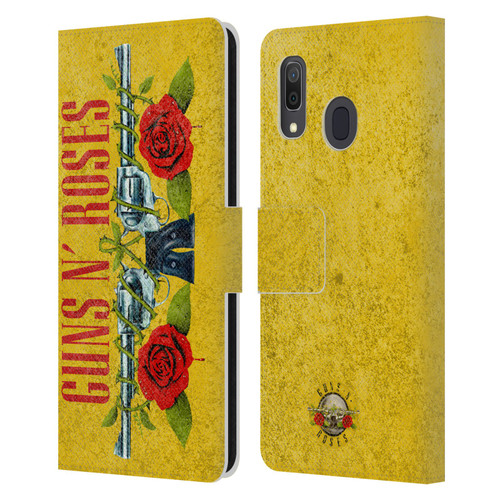 Guns N' Roses Vintage Pistols Leather Book Wallet Case Cover For Samsung Galaxy A33 5G (2022)