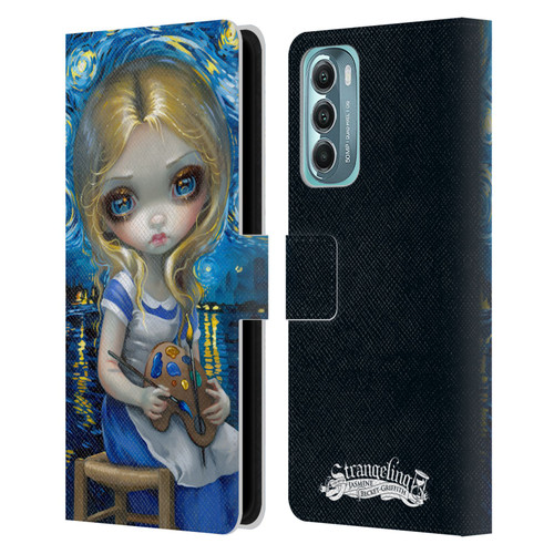 Strangeling Art Impressionist Night Leather Book Wallet Case Cover For Motorola Moto G Stylus 5G (2022)