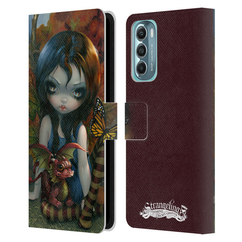 Strangeling Dragon Autumn Fairy Leather Book Wallet Case Cover For Motorola Moto G Stylus 5G (2022)
