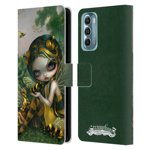 Strangeling Dragon Bee Fairy Leather Book Wallet Case Cover For Motorola Moto G Stylus 5G (2022)