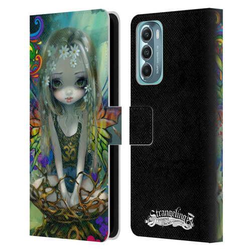 Strangeling Fairy Art Rainbow Winged Leather Book Wallet Case Cover For Motorola Moto G Stylus 5G (2022)