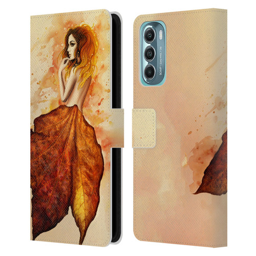 Sarah Richter Fantasy Autumn Girl Leather Book Wallet Case Cover For Motorola Moto G Stylus 5G (2022)
