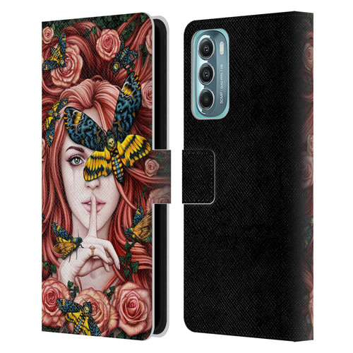 Sarah Richter Fantasy Silent Girl With Red Hair Leather Book Wallet Case Cover For Motorola Moto G Stylus 5G (2022)