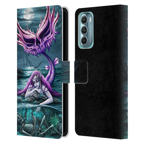 Sarah Richter Gothic Mermaid With Skeleton Pirate Leather Book Wallet Case Cover For Motorola Moto G Stylus 5G (2022)