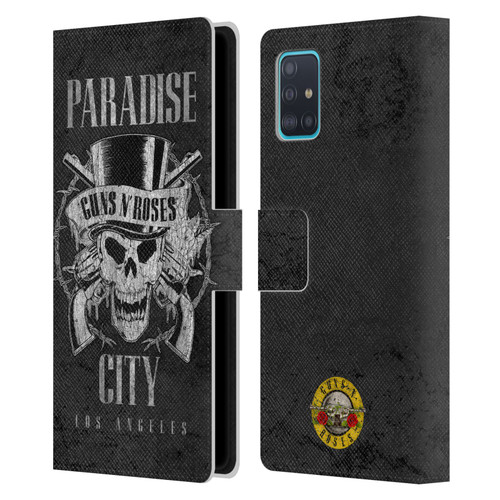 Guns N' Roses Vintage Paradise City Leather Book Wallet Case Cover For Samsung Galaxy A51 (2019)