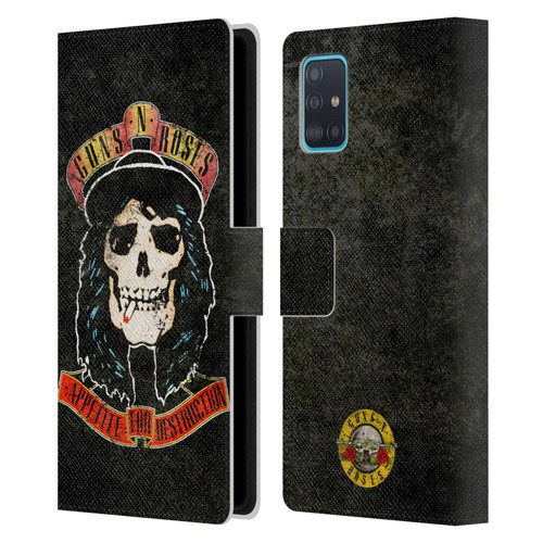 Guns N' Roses Vintage Stradlin Leather Book Wallet Case Cover For Samsung Galaxy A51 (2019)