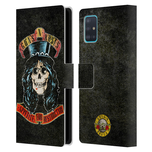 Guns N' Roses Vintage Slash Leather Book Wallet Case Cover For Samsung Galaxy A51 (2019)