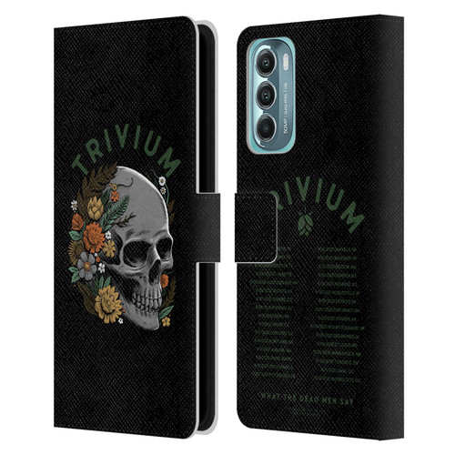 Trivium Graphics Skelly Flower Leather Book Wallet Case Cover For Motorola Moto G Stylus 5G (2022)