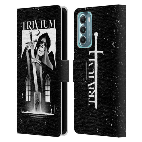 Trivium Graphics Skeleton Sword Leather Book Wallet Case Cover For Motorola Moto G Stylus 5G (2022)