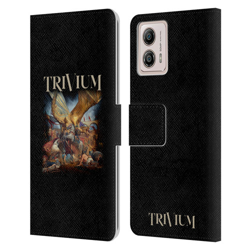 Trivium Graphics In The Court Of The Dragon Leather Book Wallet Case Cover For Motorola Moto G53 5G
