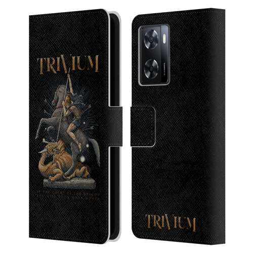 Trivium Graphics Dragon Slayer Leather Book Wallet Case Cover For OPPO A57s
