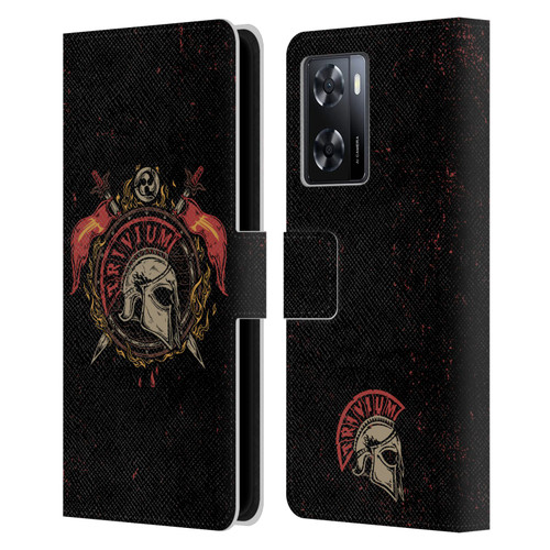 Trivium Graphics Knight Helmet Leather Book Wallet Case Cover For OPPO A57s