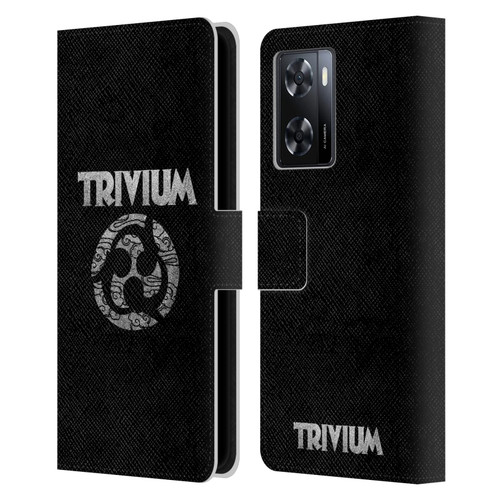 Trivium Graphics Swirl Logo Leather Book Wallet Case Cover For OPPO A57s