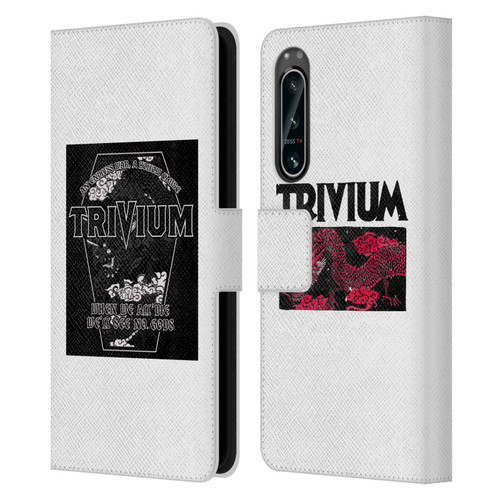Trivium Graphics Double Dragons Leather Book Wallet Case Cover For Sony Xperia 5 IV