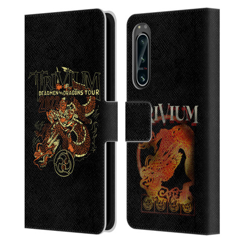 Trivium Graphics Deadmen And Dragons Leather Book Wallet Case Cover For Sony Xperia 5 IV