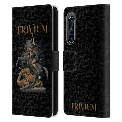Trivium Graphics Dragon Slayer Leather Book Wallet Case Cover For Sony Xperia 5 IV