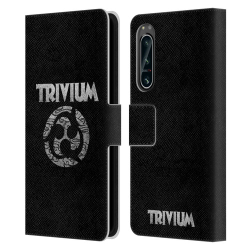 Trivium Graphics Swirl Logo Leather Book Wallet Case Cover For Sony Xperia 5 IV
