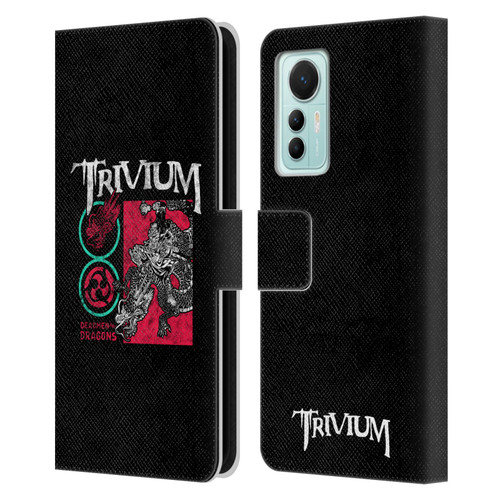 Trivium Graphics Deadmen And Dragons Date Leather Book Wallet Case Cover For Xiaomi 12 Lite