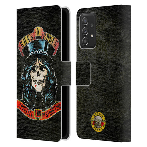 Guns N' Roses Vintage Slash Leather Book Wallet Case Cover For Samsung Galaxy A52 / A52s / 5G (2021)