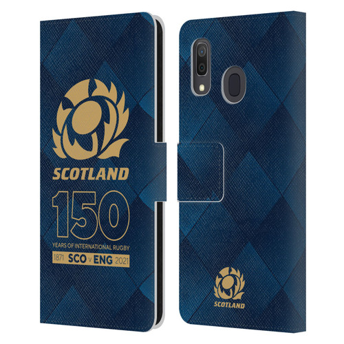 Scotland Rugby 150th Anniversary Halftone Leather Book Wallet Case Cover For Samsung Galaxy A33 5G (2022)
