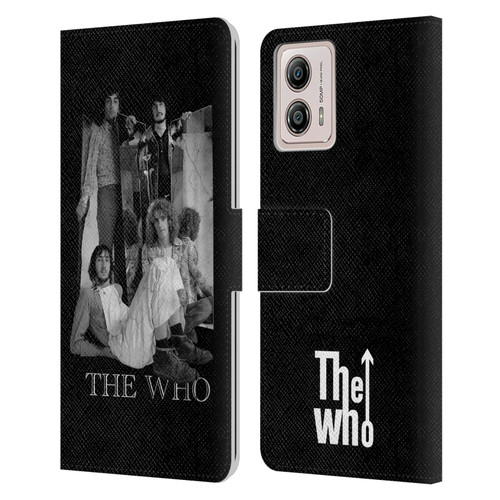 The Who Band Art Mirror Mono Distress Leather Book Wallet Case Cover For Motorola Moto G53 5G