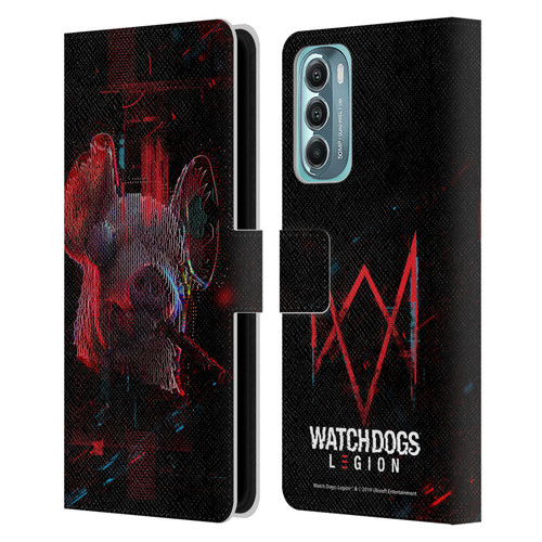 Watch Dogs Legion Key Art Pig Head Glitch Leather Book Wallet Case Cover For Motorola Moto G Stylus 5G (2022)